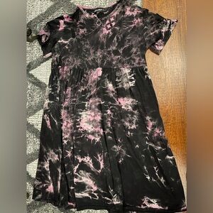 Pink/Black Tie Dye Midi Dress from Disturbia
